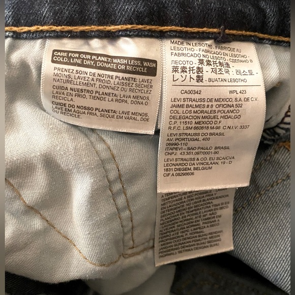 Men’s Levi Strauss & Co 505 Jeans Dark Wash - Picture 8 of 11